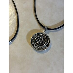 Viking Celtic 925 Sterling Silver Crystals Rune Moon Pendant Necklace Protection